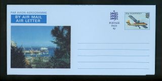 Postal Stationery Guernsey H&g Fg Airmail Letter Sheet Post 1975