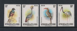 Ivory Coast - 1980,  Birds Set - Mnh - Sg 665a/d