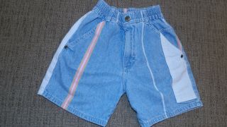 Vintage 1980 ' s Girls Shorts Blue Jean Denim Osh Kosh B ' Gosh Size 5 2