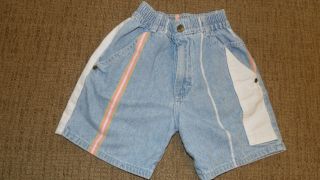 Vintage 1980 ' s Girls Shorts Blue Jean Denim Osh Kosh B ' Gosh Size 5 3