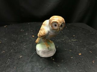 Herend Porcelain Handpainted Rare Owl Figurine 5106