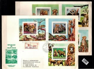 /// Upper Volta 1984 - 2 R - Fdc - Wwf - Animals - Rotary