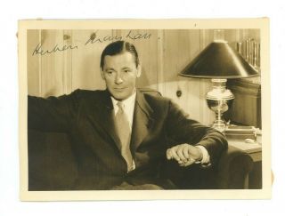 Herbert Marshall Signed Double Weight Movie Promotional Photo 1930s