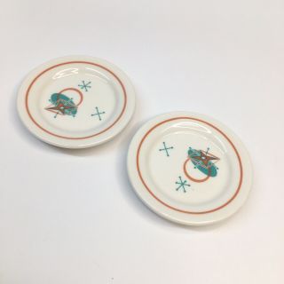 Set Of 2 / Ceramic Plates From American Girl Maryellen Seaside Diner