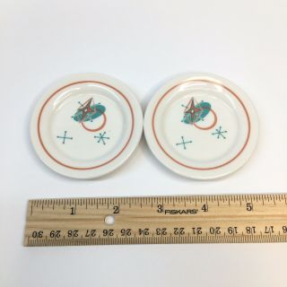 Set of 2 / Ceramic Plates from American Girl Maryellen Seaside Diner 2