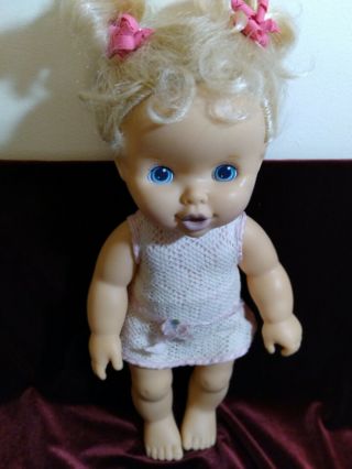 Baby Sip N Slurp Vintage Blonde Hair Blue Eyes Doll Kenner/ Hasbro 1995 Rare