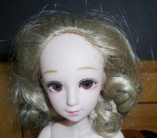 Vintage Doll Wig Synthetic Fiber,  Size 8 - 9 Imsco Honey Blonde Made In Korea