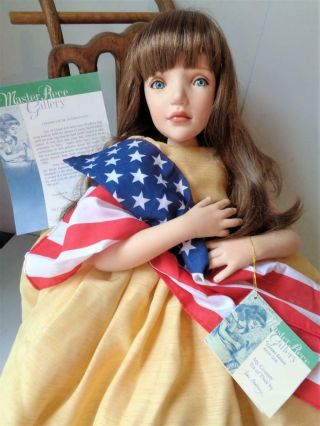 Rare 24 " Masterpiece Gallery Doll Thy Country Tis Of Thee By Jane Bradbury
