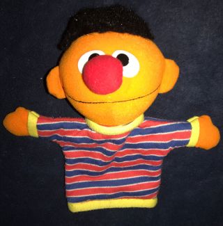 Vintage Sesame Street 11 " Ernie Plush Hand Puppet By Applause 14009