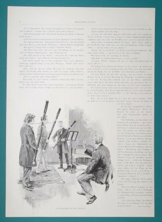 Bassoon Music School Lesson - Victorian Era Illustration
