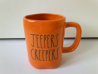 Rae Dunn Orange Halloween Jeepers Creepers Mug 2021