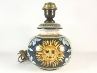 Vintage Saca Castelli Italian Pottery Made In Italy Sun Medallion Flawless
