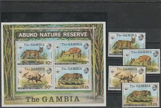 Gambia 1976 Abuko Nature Reserve Set Mnh Vf