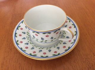 Limoges France,  A.  Raynaud,  Cup And Saucer Ceralene