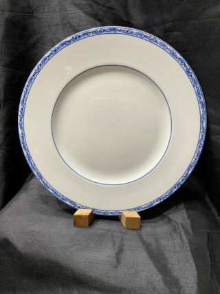 Ralph Lauren Mandarin Blue Dinner Plate 10 3/4 " Blue & White Floral Blue Trim