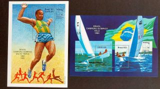 Brazil 1983 Olympics,  Xf Mnh Sheet,  Sports,  Sailing,  Athletics Juegos Olimpico