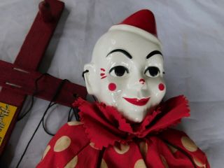 Vintage Hazelle Marionette Puppet - Teto The Clown