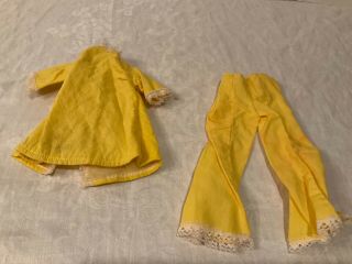 Chrissy doll vintage ideal yellow pajamas white lace trim TLC needed rare 2