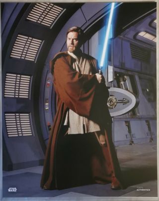 Obi - Wan Kenobi 8x10 Topps Star Wars Authentics Photo Ewan Mcgregor