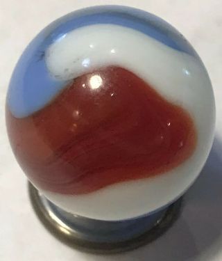 Vintage Akro Agate Patriot,  Liberty Early 1900s Marble 13/16 "