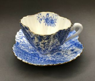 Wileman And Co.  Cup And Saucer Made In England Porcelain