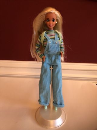Vintage 1994 Baywatch Barbie Doll In 1997 Cool Blue Barbie Fashion With Stand