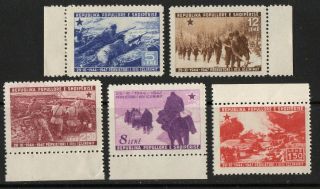 Thematic Stamps Albania 1947 Liberation 487/91