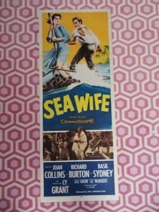 Sea Wife Us Insert (14 " X 36 ") Poster Joan Collins Richard Burton 1957