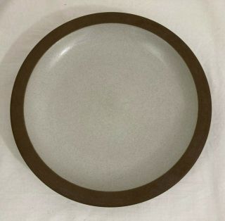 Vintage Heath Ceramics Sandalwood Brown And White 9.  25 " Luncheon Plates