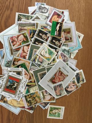 Selection of stamps and covers with a nude art theme 3