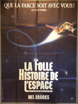 Spaceballs French Grande Film Poster 1987 Mel Brooks,  John Candy