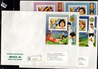 /// Central African Rep 1986 - 3 R - Fdc - Soccer