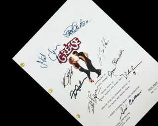 Grease Film Movie Script Screenplay Signatures Autograph Reprint John Travolta