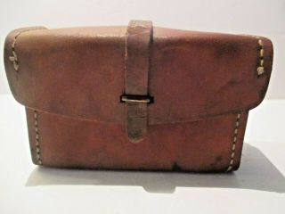 Vintage Leather Ammo Pouch Box