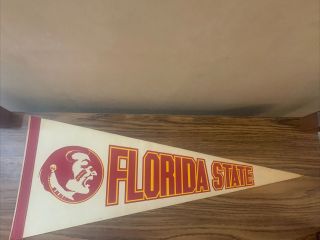 Vintage Florida State University Seminoles Football Sports Pennant