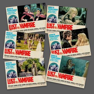 Lust For A Vampire - Foh Lobby Cards Set Hammer Horror Films