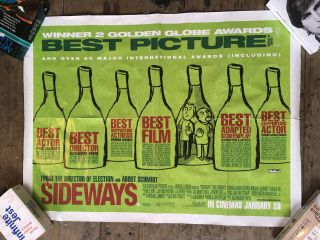 Sideways - Quad Film Movie Poster - Cult Comedy - Collectible