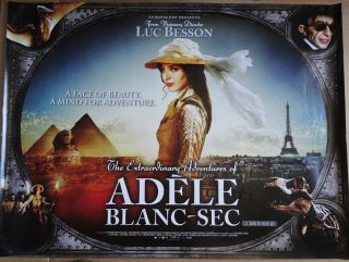 The Extraordinary Adventures Of Adele Blanc Sec 2011 Quad Poster Luc Besson