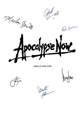 Apocalypse Now Script/screenplay With Movie Poster And Autographs Signed Print