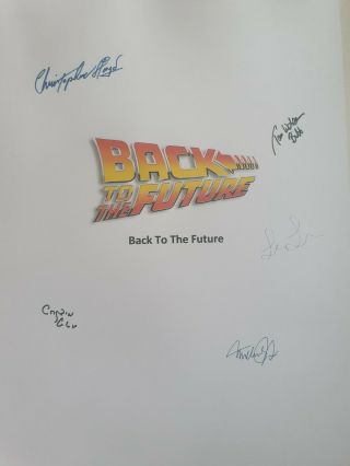 Back To The Future Script/screenplay With Movie Poster And Autographed Print