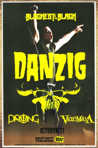Glenn Danzig Autographed Gig Poster Samhain