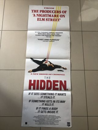The Hidden Video Film Shop Poster 1987 46” X 16”