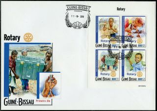 Guinea Bissau 2019 Rotary Sheet First Day Cover