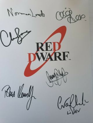 Red Dwarf Script/screenplay With Movie Poster And Autographs Signed Print