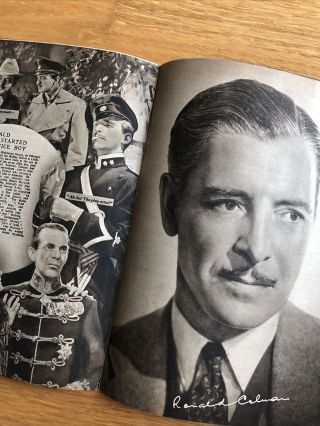 The Prisoner Of Zenda Souvenir Rare Film Programme Ronald Colman Mary Astor 1937