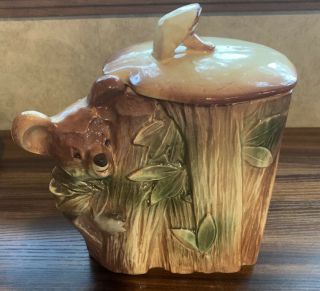 Vintage 1950’s Mccoy Koala On Bamboo Cookie Jar