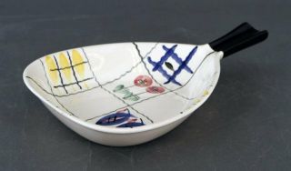 Retro Vintage Jie Gantofta Sweden Serving Dish Hand - painted Signed 2