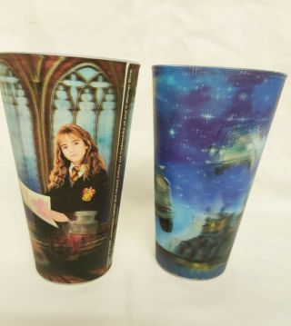 Harry Potter Chamber of Secrets Tumbler Cups Hologram Coca Cola X 2 3