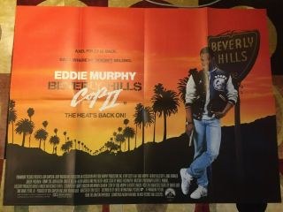 Beverley Hills Cop 2 Quad British Film Poster 1987 Eddie Murphy