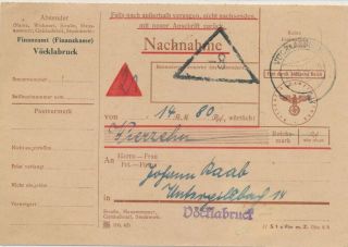 Germany Ww2 Voecklabruck Postcard 1944.  V - 2 Rocket Peenemuende.  Redl - Zipf
